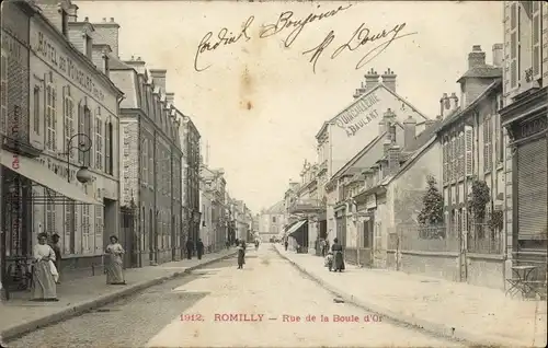 Ak Romilly sur Seine Aube, Rue de la Boule d'Or