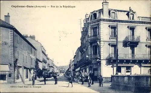 Ak Capdenac Gare Aveyron, Rue de la République