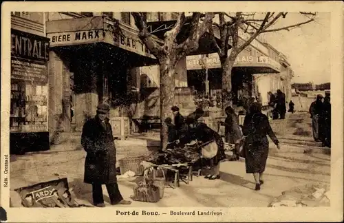 Ak Port de Bouc Bouches du Rhône, Boulevard Landrivon