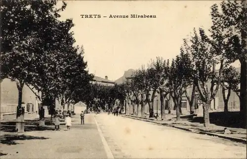 Ak Trets Bouches du Rhone, Avenue Mirabeau