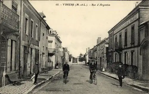 Ak Vihiers Maine et Loire, Rue d'Argenton