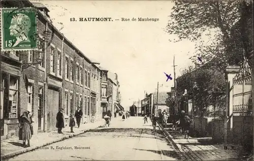Ak Hautmont Nord, Rue de Maubeuge