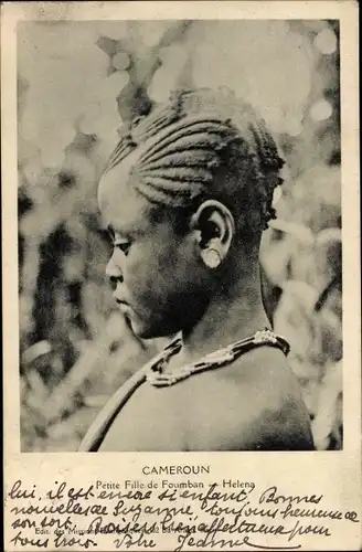 Ak Foumban Kamerun, Petite Fille