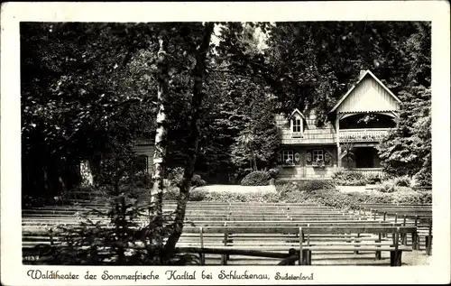 Ak Šluknov Schluckenau Region Aussig, Karltal, Waldtheater