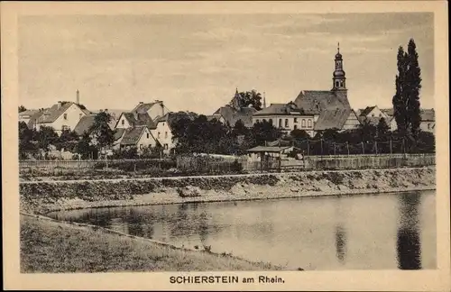 Ak Schierstein Wiesbaden in Hessen, Kirche, Teilansicht