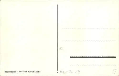 Ak Rheinhausen Duisburg im Ruhrgebiet, Friedrich Alfred Straße