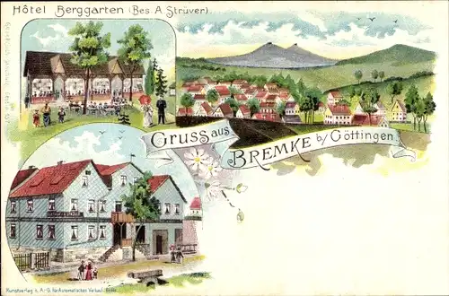 Litho Bremke Gleichen Landkreis Göttingen, Hotel Berggarten, Totalansicht