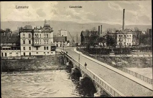 Ak Letmathe Iserlohn im Märkischen Kreis, Lennebrücke