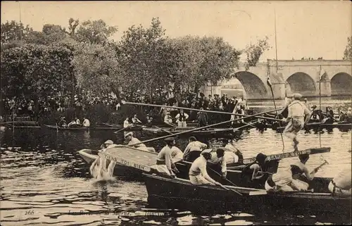 Ak Les Rives de la Marne, Ruderboote