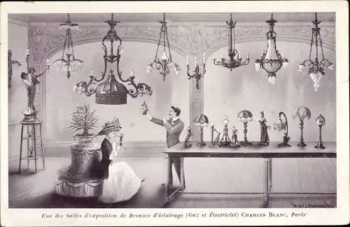 Künstler Ak Blanc, Charles, Salles d'exposition de Bronzes d'eclairage, Gaz et Elcetricite