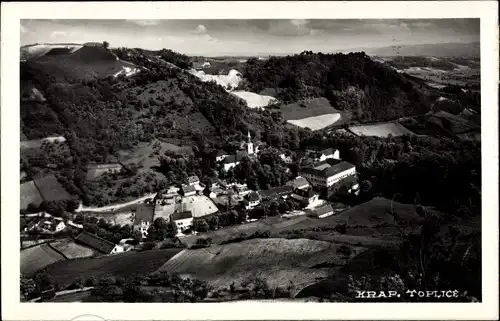 Ak Krapinske toplice Kroatien, Ort mit Umgebung