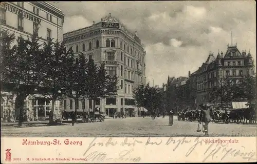 Ak Hamburg Mitte Sankt Georg, Steinthorplatz