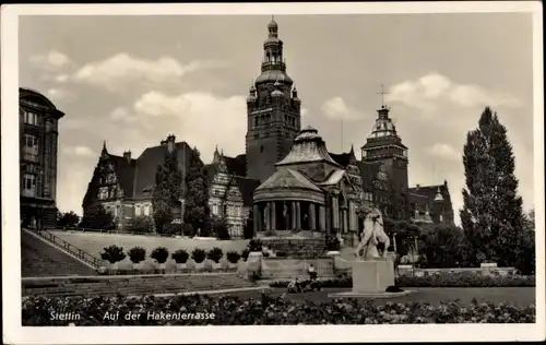 Ak Szczecin Stettin Pommern, Hakenterrasse