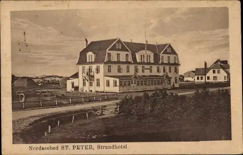 Ak Nordseebad Sankt Peter Ording, Strandhotel