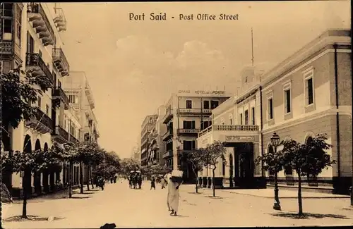 Ak Port Said Ägypten, Post Office Street