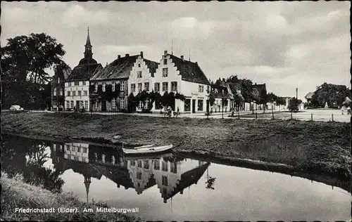 Ak Friedrichstadt an der Eider Nordfriesland, Am Mittelburgwall