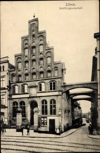 Ak Lübeck in Schleswig Holstein, Schiffergesellschaft