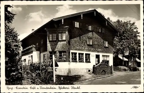 Ak Bayerisch Eisenstein in Niederbayern, Fremdenheim, Café und Bäckerei Plankl