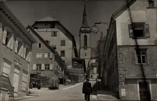Ak Neustadt Kanton Luzern, Gasthaus zum Hirsch, Kirche