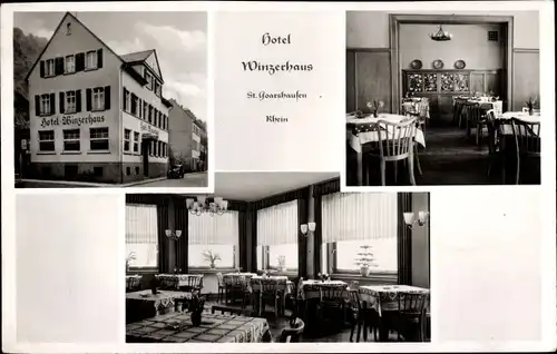Ak Sankt Goarshausen am Rhein, Hotel Winzerhaus
