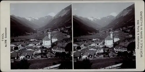 Stereo Foto Colle Isarco Gossensass Südtirol, Panorama