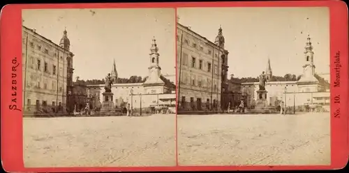 Stereo Foto Salzburg Österreich, Mozartplatz