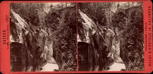 Stereo Foto Ramsau im Berchtesgadener Land Oberbayern, Wimbachklamm