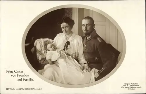 Ak Oskar Prinz von Preußen und Familie, Portrait, Liersch 7500