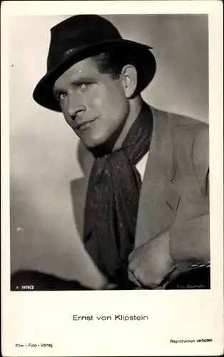 Ak Schauspieler Ernst von Klipstein, Ross 3858/2