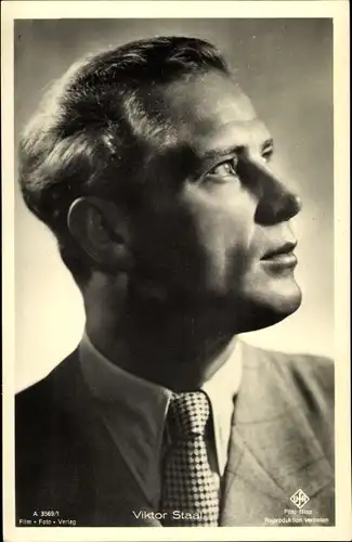 Ak Schauspieler Viktor Staal, Portrait, Anzug, UFA Film, Profil, A 3569 1