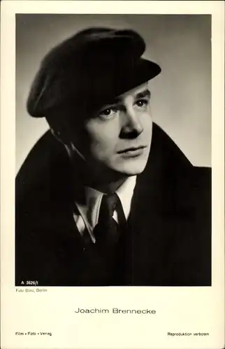 Ak Schauspieler Joachim Brennecke, Foto Binz A 3626/1, Portrait mit Mütze