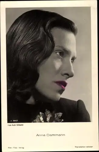 Ak Schauspielerin Anna Dammann, Portrait