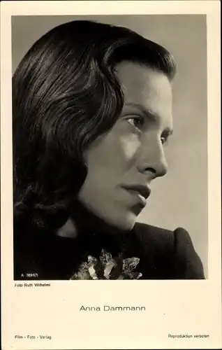 Ak Schauspielerin Anna Dammann, Portrait