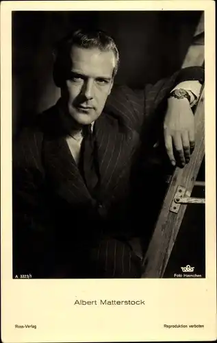 Ak Schauspieler Albert Matterstock, Leiter, Ross 3323/1