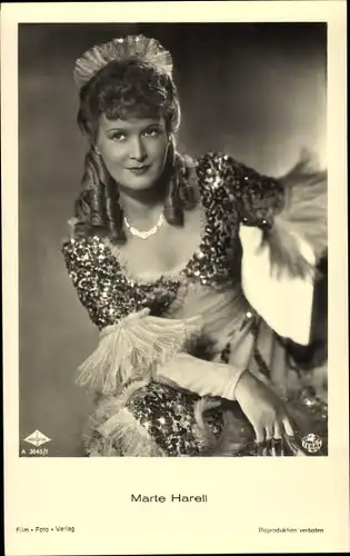 Ak Schauspielerin Marte Harell, Portrait