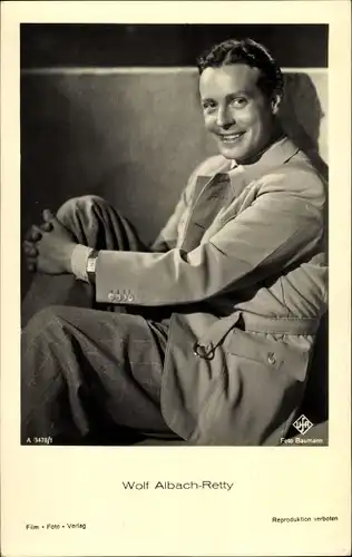 Ak Schauspieler Wolf Albach-Retty, Portrait