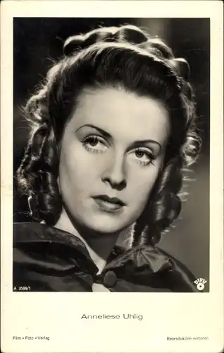 Ak Schauspielerin Anneliese Uhlig, Portrait