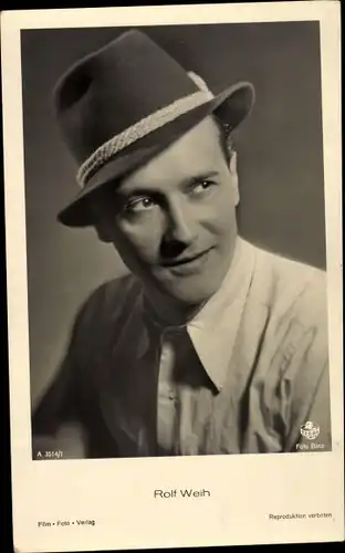 Ak Schauspieler Rolf Weih, Portrait