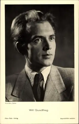 Ak Schauspieler Will Quadflieg, Portrait
