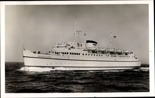 Ak Bundesbahn Hochsee Fährschiff Deutschland