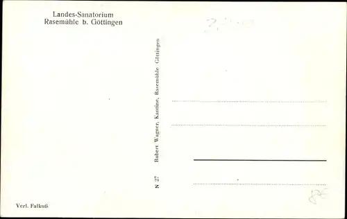 Ak Tiefenbrunn Mengershausen Rosdorf Niedersachsen, Landessanatorium Rasemühle, Rosengarten