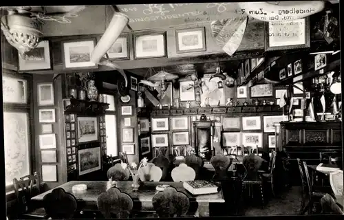 Ak Heidelberg am Neckar, Gasthaus zum roten Ochsen, Innenansicht, Studentenlokal