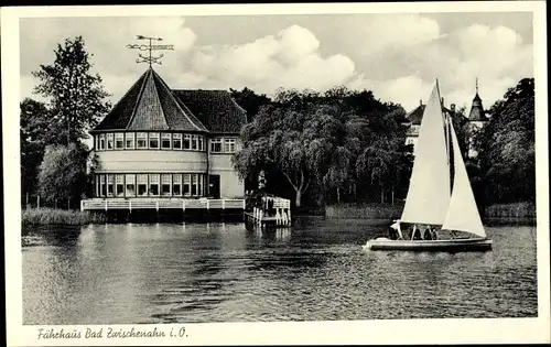 Ak Bad Zwischenahn, Fährhaus, Restaurant Café, Boot