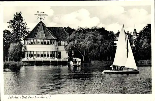 Ak Bad Zwischenahn, Fährhaus, Restaurant Café, Boot