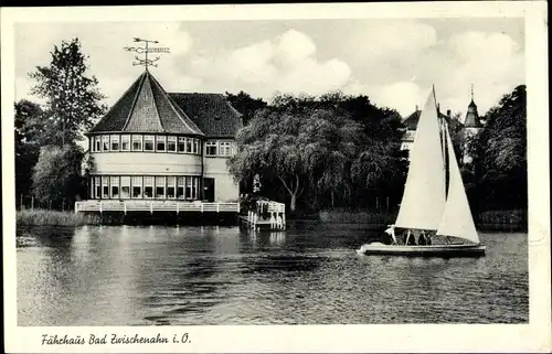 Ak Bad Zwischenahn, Fährhaus, Restaurant Café, Boot