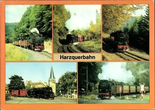 Ak Deutsche Eisenbahn, Dampflok, Harzquerbahn