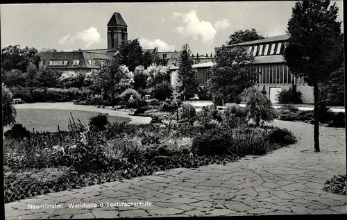 Ak Neumünster in Holstein, Werkhalle d. Textilfachschule