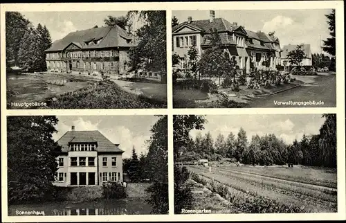 Ak Tiefenbrunn Mengershausen Rosdorf Niedersachsen, Landessanatorium Rasemühle, Rosengarten