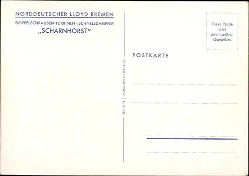 Künstler Ak Dampfer Gneisenau, Norddeutscher Lloyd