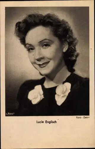 Ak Schauspielerin Lucie Englisch, Portrait